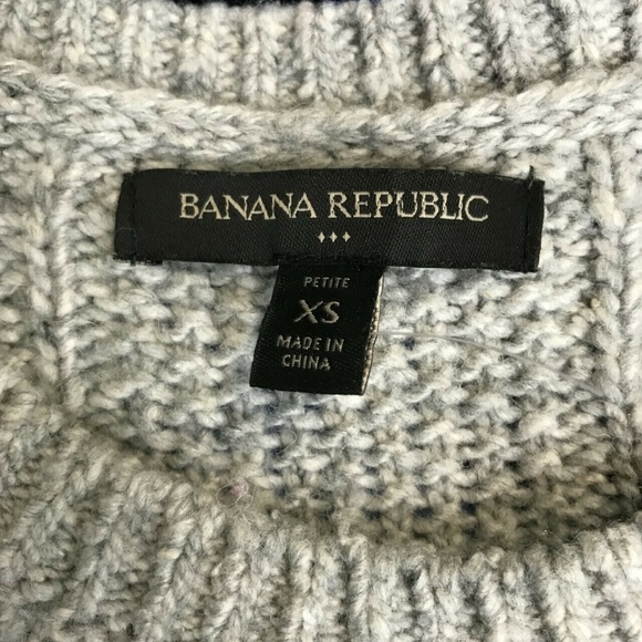 Banana Republic Textured Knit Sweater Sz XS Gray - Picture 7 of 8